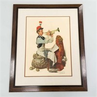 Norman Rockwell framed pencil signed lithograph