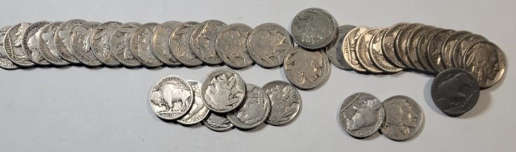 (38) Buffalo Nickels, Assorted Years & Mints