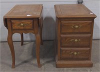 (AD) Wooden Nightstands. Including a Drop Leaf