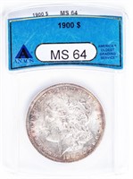 Coin 1900 Morgan Silver Dollar ANACS MA64