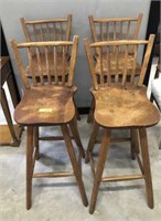 4 HUNT COUNTRY FURNITURE BAR STOOLS