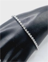 Sterling Silver Diamond Accent Bracelet