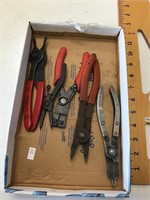 5 snap ring pliers lot