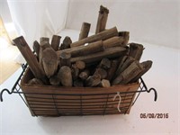 Basket of Wood Barn Pegs