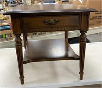Ethan Allen Walnut Table With Drawer