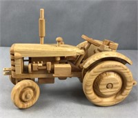 Wooden tractor toy