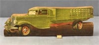 Wood toy truck block