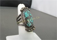 Native American Ring: Size 6.25 Turquoise Sterling
