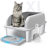 Suzzipaws XL Steel Cat Litter Box