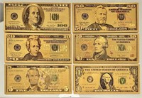 24k Gold Foil Novelty Bills Collection