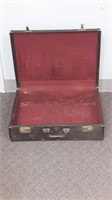 Vintage leather McBride suitcase