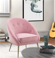 Everly Quin - Betts Velvet Barrel Chair In Pink
