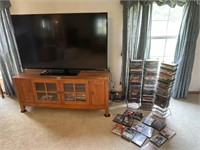 Entertainment center, tv ,dvd player and movies