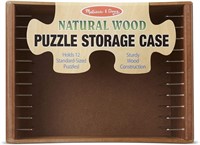Melissa & Doug Natural Wood Puzzle Storage Case