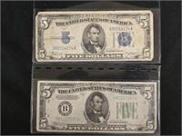 2 - 1934 $5 BILLS