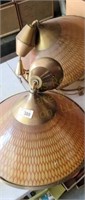 Two Vintage Ceiling Lights (*One Shade Cracked)