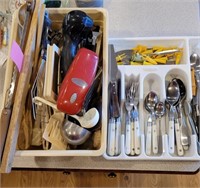 Large Lot of Silverware Utensils Kitchen Gadgets