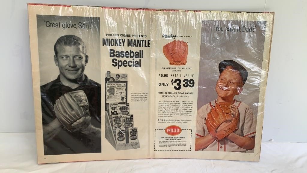 Mickey Mantle cigar magazine ads