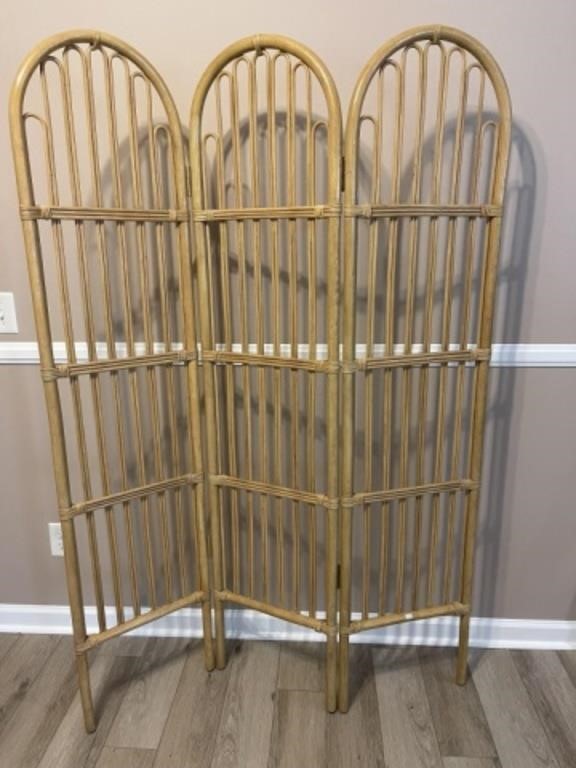 Rattan 3 Panel Screen / Room Divider