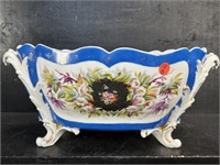 EXTRA LARGE ANTIQUE PORCELAIN FOOTED PLANTER BOWL