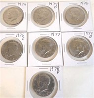 7 - Kennedy Half Dollars