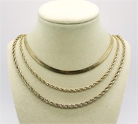 (3) Gold-Tone Chains