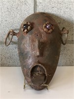 Recycled Metal Mask Art