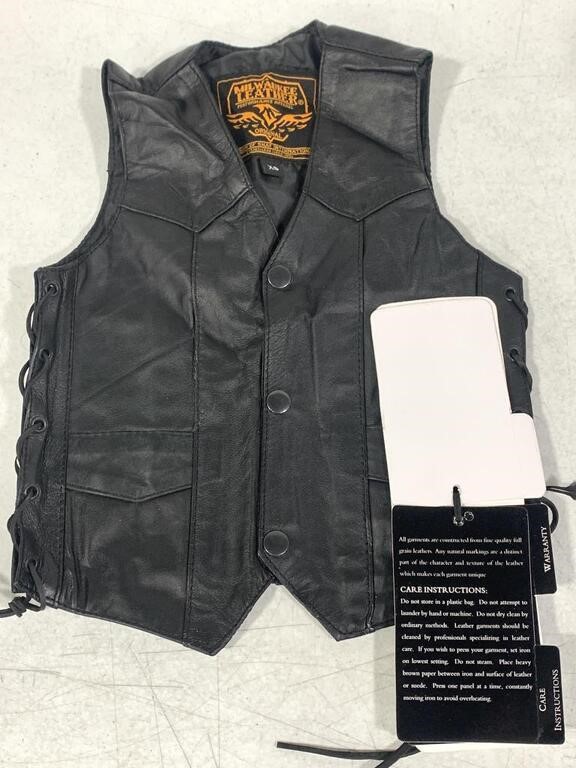 MILWAUKEE LEATHER CHILDRENS LEATHER VEST XSMALL