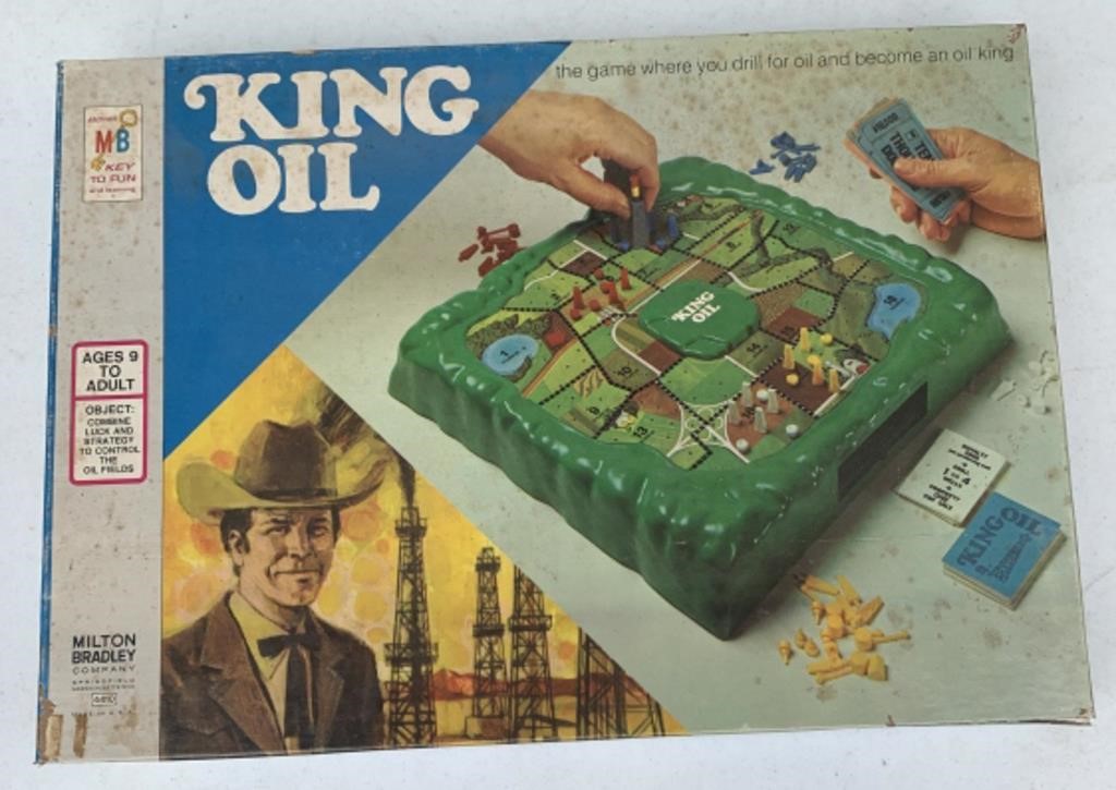 King Oil Game By Milton Bradley 1974