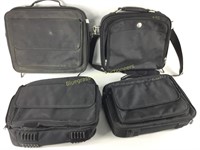 Four used laptop bags