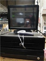 Cash drawer and monitor