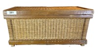 Wicker Hinged Top Trunk Chest
