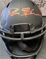 Signed Deion Sanders Mini Helmet COA BGS
