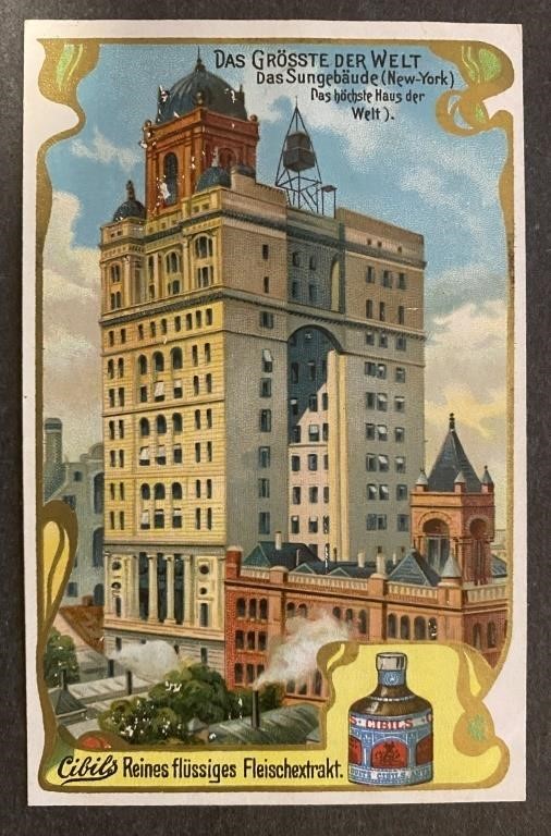 NEW YORK CITY: Rare Victorian CIBILS EXTRACT Card