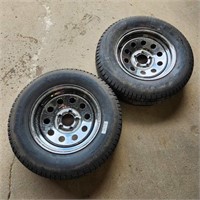 2- Unused 205/75R15 Trailer Wheels