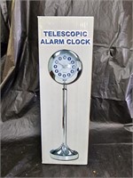NIB Chrome Telescopic Alarm Clock