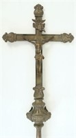 19th C. Processional Crucifix 8' 6" High