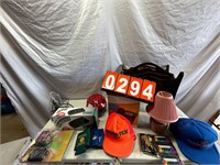 Misc Hats, Lamp, Phone, Magazine Stand