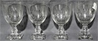 4 Fostoria New Yorker Water Goblets 6"