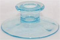 Vintage Small Blue Glass Candleholder