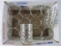 Clean pint size mason jars