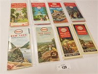 8 Vintage 40's & 50's Esso Road Maps