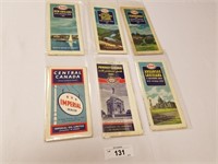 Selection of 6 Vintage Early 40's Esso Road Maps