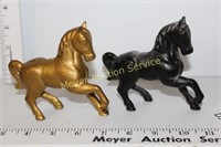 Cast Iron Horse (gold) & Prancing Horse Banks