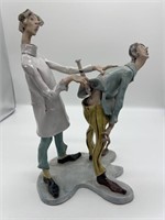 Doctor w/ Patient Pottery Sculpture Made in Italy