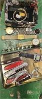 Watch and knife lot