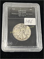1935-D Silver Walking Half Dollar VG