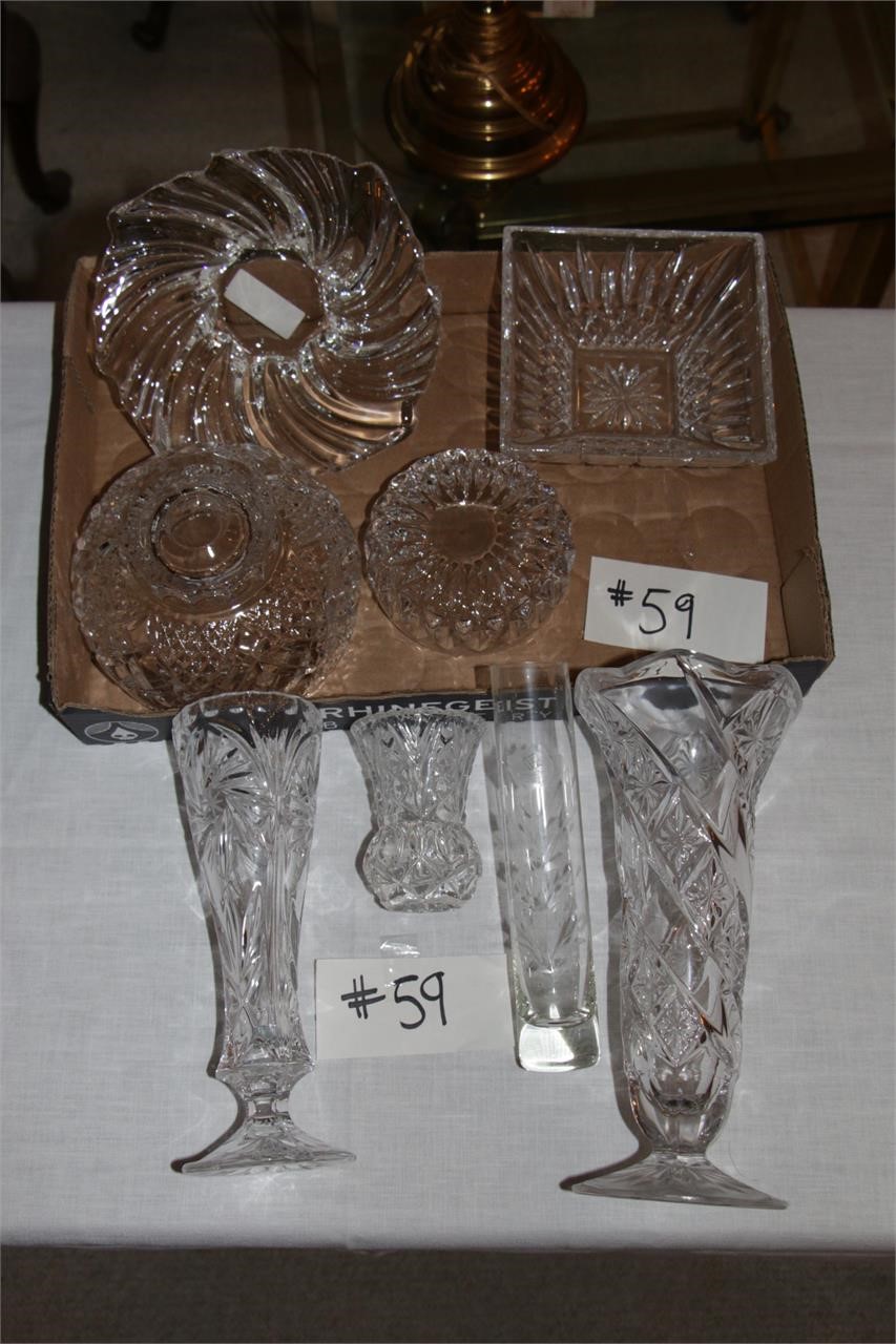 Flats of Crystal Glass Items