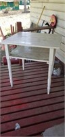 White solid wood square table