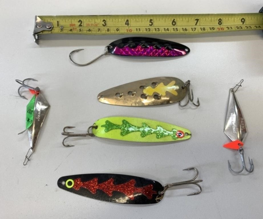 6 Trolling Salmon Fishing Spoon Lures